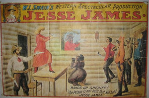 oude poster " Jesse James"
