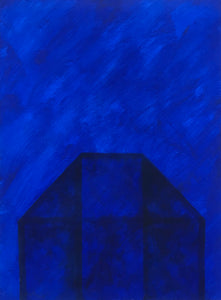 Gilbert Swimberghe, Blauw olie/papier/lijst