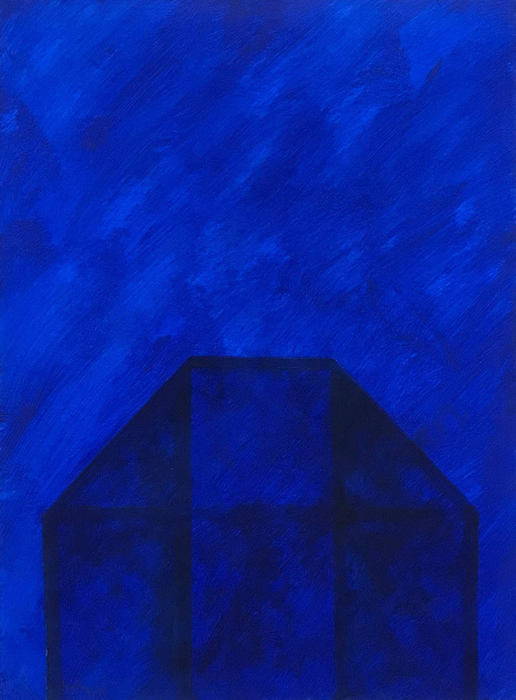 Gilbert Swimberghe, Blauw olie/papier/lijst