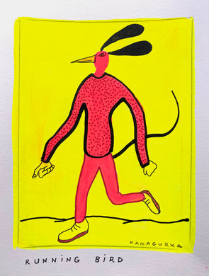 Kamagurka, running bird